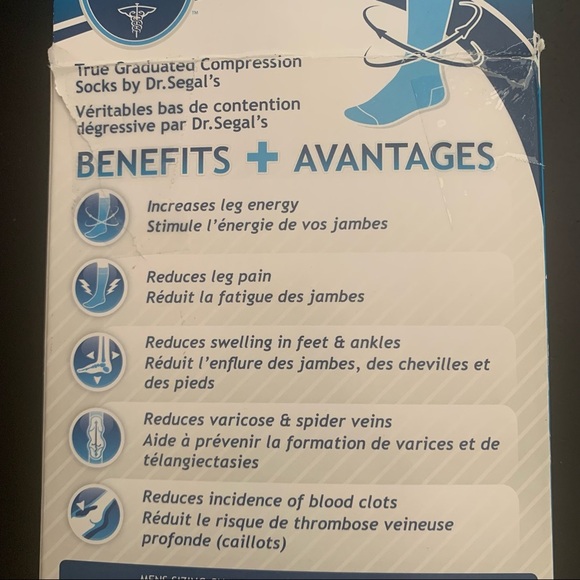 NWT DR. SEGAL’S Compression Socks Travel  Sports White - Picture 15 of 16